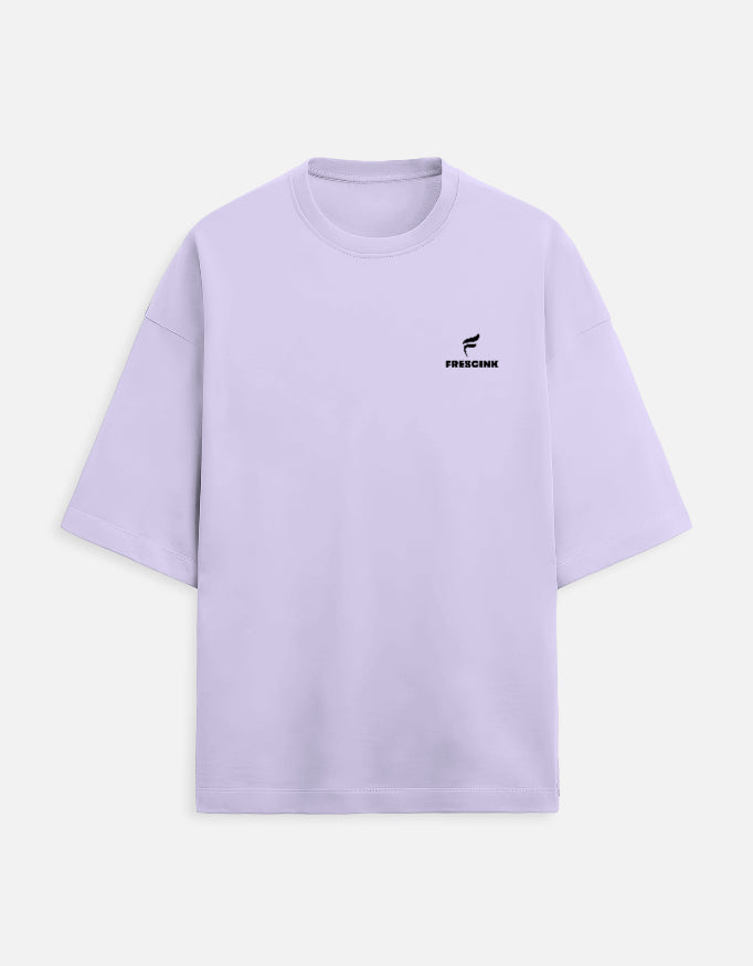 Frescink Solid Unisex Terry Oversized Tee