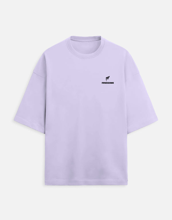 Frescink Solid Unisex Terry Oversized Tee