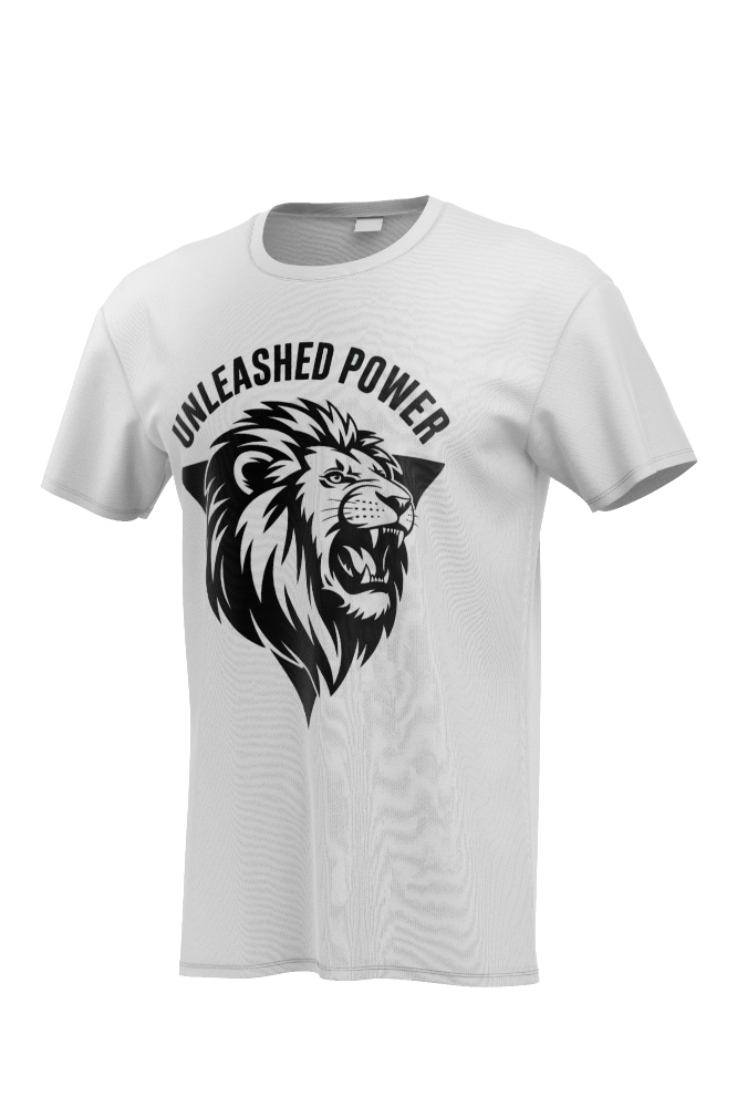Unleashed Power Lion Graphic - Frescink Unisex Supima T-Shirt